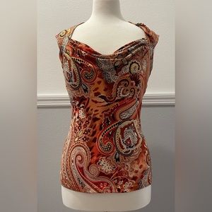 Cache Cowl Neck Top Small